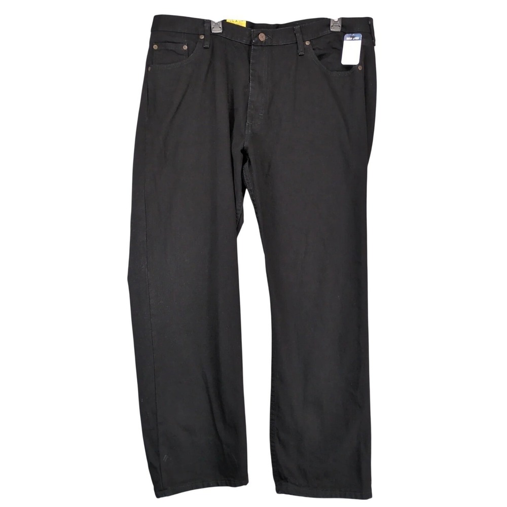 NWT Irregular Wrangler Coal Black Relaxed Fit Jeans Mens 40x30 Five Star Denim